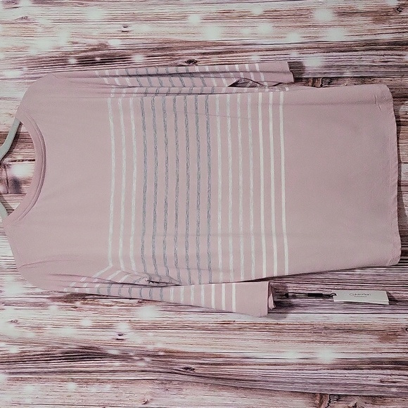 Calvin Klein Women's Striped 3/4 Sleeve Top Size XL - Picture 9 of 9